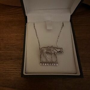Elegant Silver Horse Necklace